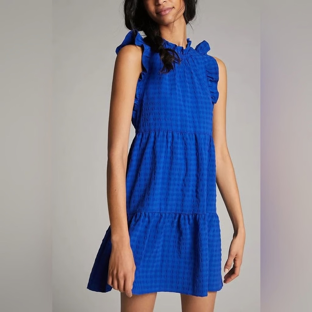 Anthropologie Maeve Lida Ruffled Mini Dress